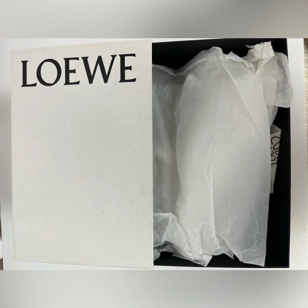 Loewe Caramel Brown Suede and Leather Mule Slide Sandals Sz 38 - Picture 9 of 9